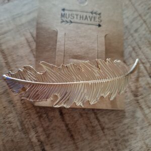 Haar Knip met gouden veer