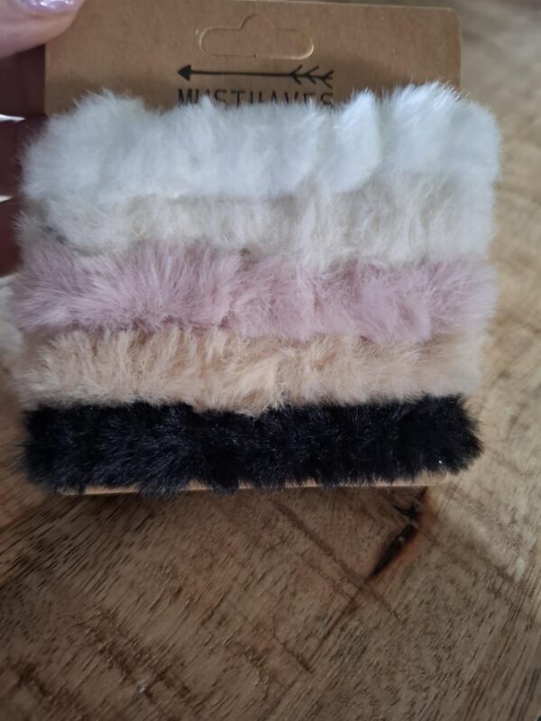 Fluffy haarelastiek 5 stuks